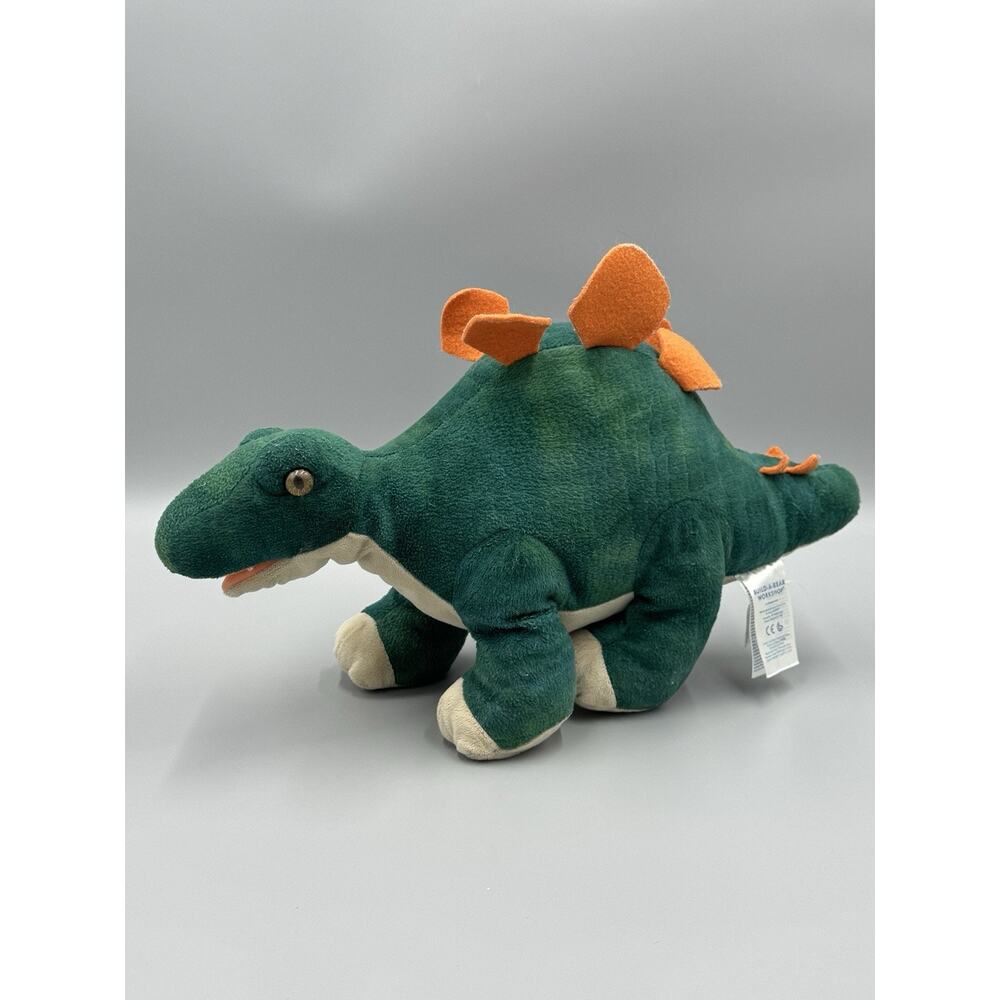 Build-A-Bear Green Orange Stegosaurus Dinosaur Plush 14” Stuffed Animal READ